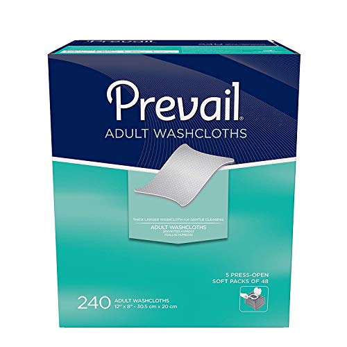 Book Cover Prevail Adult Washcloths, 240 Count