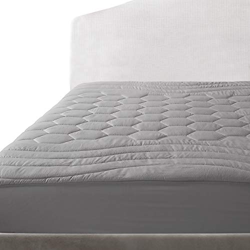 Book Cover Bedsure Full Size Mattress Pad Deep Pocket - Quilted Mattress Cover for Double Bed PillowTop Mattress Protector, Fitted Sheet Mattress Cover, 54x75 inches, Grey