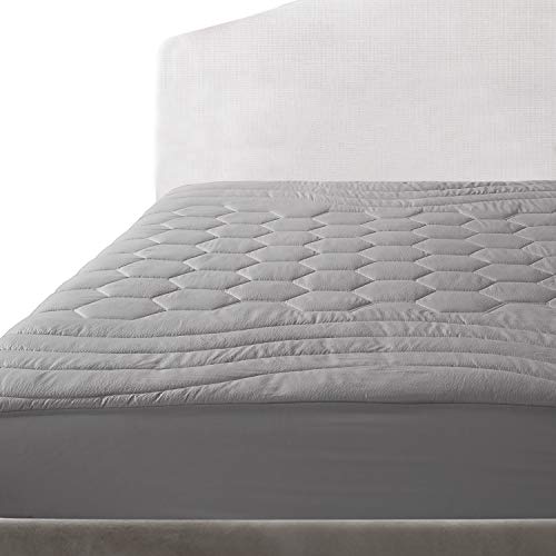 Bedsure Full Size Mattress Pad Deep Pocket - Quilted Mattress Cover for Double Bed PillowTop Mattress Protector, Fitted Sheet Mattress Cover, 54x75 inches, Grey