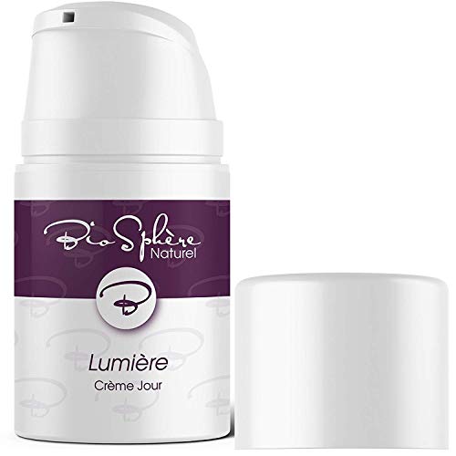 Natural Mattifying Moisturizer for Oily Skin, Combination Skin, Normal Skin - Oil Control Face Lotion with Pore Refining, Anti Aging Organic Botanicals - Lumiere Creme Jour by BioSphere Naturel France