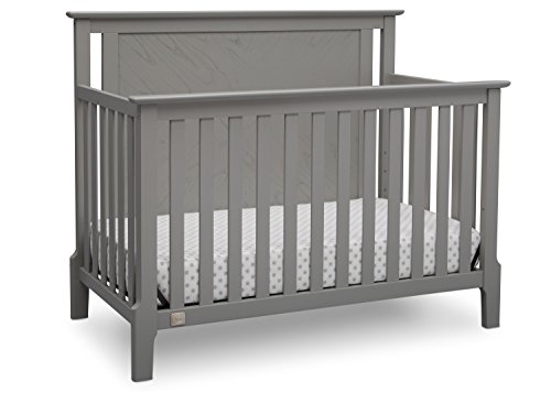 Serta Mid Century Modern Lifestyle 4-in-1 Convertible Baby Crib, Grey