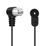 FM Antenna for Stereo Receiver Indoor, FM Radio Antenna 75 Ohm F Type Male Plug Jack Adapter Coaxial Cable Wire Antenna for Table Top Home Stereo Receiver Audio Video Radio Receiver