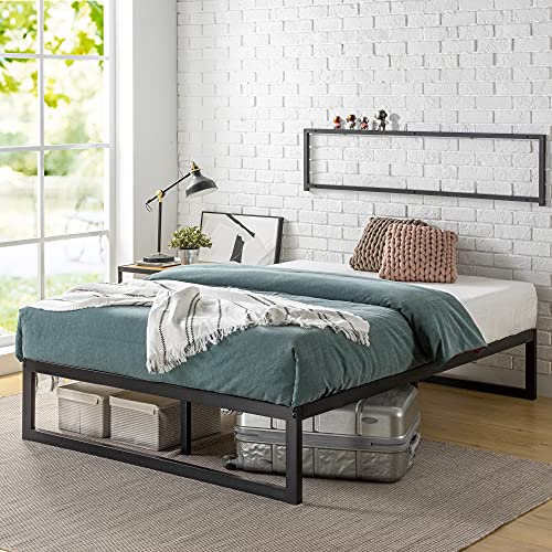 Book Cover ZINUS Abel Metal Platform Bed Frame / Mattress Foundation with Steel Slat Support / No Box Spring Needed / Easy Assembly, Twin