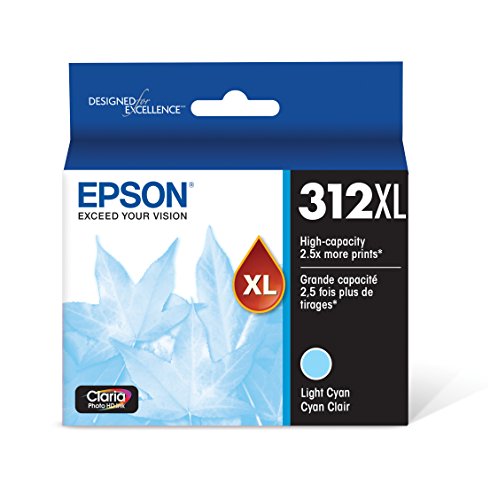 Epson T312XL520 Claria Photo HD Light Cyan High Capacity Cartridge Ink