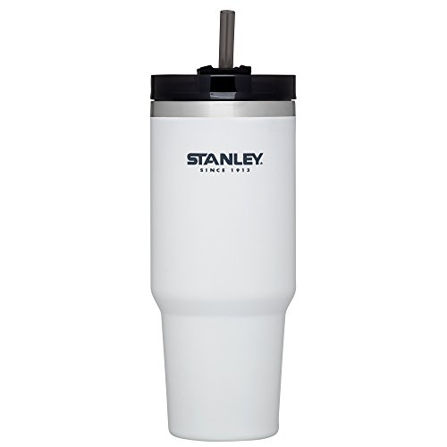 Stanley Adventure Reusable Vacuum Quencher Tumbler with Straw, Leak Proof Lid, Insulated Cup, Maintains Heat for 5.5 Hours, Cold for 9 hours, and Ice for 40 Hours - 30oz