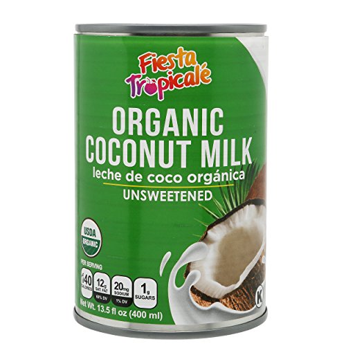 Organic Coconut Milk Unsweetened Full-Fat Pure BPA-Free Canned Dairy Free Milk Alternative, for Vegan, Paleo, Keto Diet, Coffee Creamer, Yogurt - 13.5 oz. Cans (Count of 6) by Fiesta Tropicale