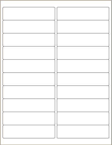 DigiOrange Pack of 2000 White Mailing/Shipping/Address Labels for Laser/Inkjet Printers 4" x 1"/20 per Sheet
