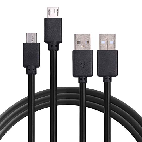 2 Pack USB Charger Cables for Echo Dot 2nd Generation, Tap Alexa Enabled Portable Bluetooth Speaker, Compatible Samsung Galaxy S7, S6, S5, Huawei Honor 7X, MOTO G5 Plus, Motorola G5s G5s Plus