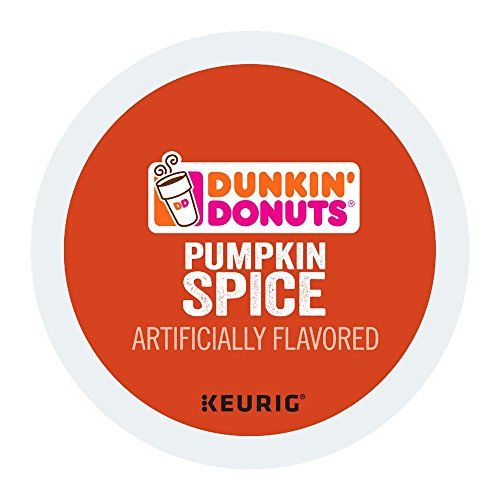 Dunkin' Donuts Pumpkin Spice Coffee ground single serve capsules for Keurig K-Cup pod brewers, 24 Count