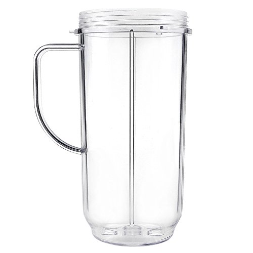 QT Tall 22oz Replacement Part Cup Mug with handle For 250w Magic Bullet On-The-Go Mug