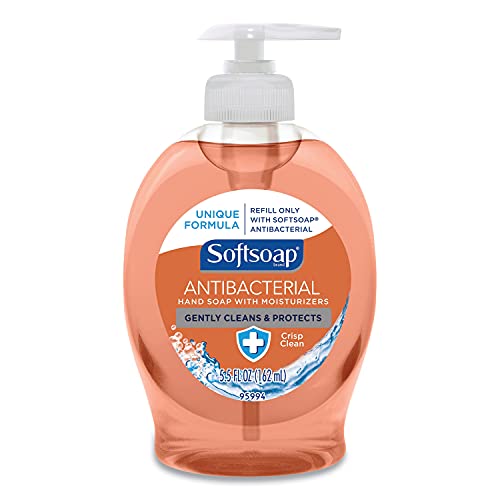 Softsoap Crisp Clean Antibacterial Liquid Hand Soap with Moisturizers, 5.5 Ounce -- 12 per case.