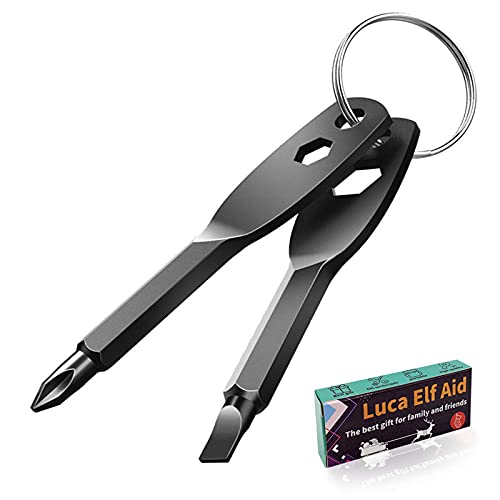 Men's Birthday Gift Multitool Keychain Screwdriver,Phillips Screwdriver,Flathead Screwdriver,Hex Wrench Tool,Cool Gadgets on Men's Keychains,For Dad,Grandpa,Christmas Stocking Filler For Men