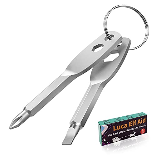 Men's Birthday Gift Multitool Keychain Screwdriver,Phillips Screwdriver,Flathead Screwdriver,Hex Wrench Tool,Cool Gadgets on Men's Keychains,For Dad,Grandpa,Christmas Stocking Filler For Men