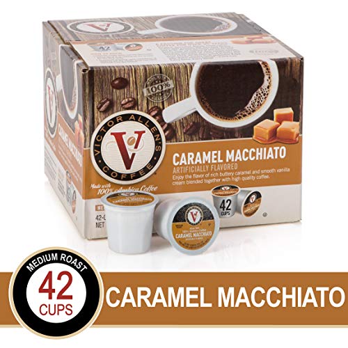 Book Cover Caramel Macchiato for K-Cup Keurig 2.0 Brewers, 42 Count, Victor Allen's Coffee Medium Roast Single Serve Coffee Pods