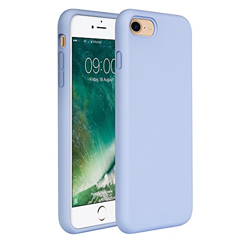 Book Cover iPhone 8 Case Liquid Silicone, iPhone 7 Silicone Case Miracase Gel Rubber Full Body Protection Shockproof Cover Case Drop Protection for Apple iPhone 7/ iPhone 8(4.7