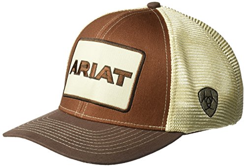 ARIAT Tan Center Patch Mesh Cap