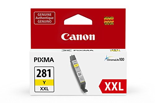 Book Cover Canon CLI-281XXL YELLOW Compatible to TR7520,TR8520,TR8620,TS6120,TS6220,TS6320,TS702,TS8120,TS8220,TS8320,TS9120,TS9520 Printers