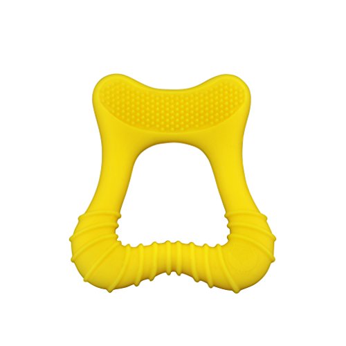 green sprouts Cleaning Teether made from Silicone | Soothes & massages baby's gums & first teeth | Soft, flexible silicone eases pain, Easy to hold, gum, & chew, Dishwasher safe