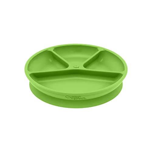 Green Sprouts - Silicone divided suction Learning Plate - Green
