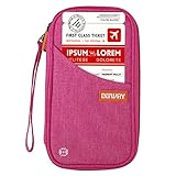 Travel Wallet RFID Blocking Document Organizer Bag, Family Passport Holder