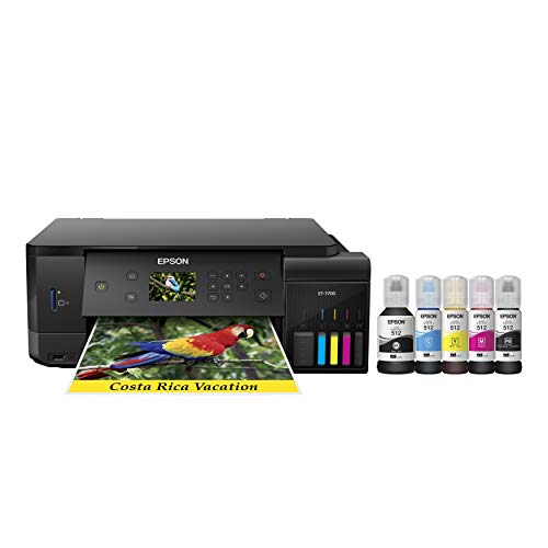 Book Cover Epson Expression Premium ET-7700 EcoTank Wireless 5-Color All-in-One Supertank Printer with Scanner, Copier and Ethernet