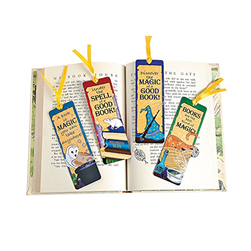 Book Cover Fun Express Laminated Wizard'S Academy Bookmarks - 48 Pieces - Educational and Learning Activities for Kids