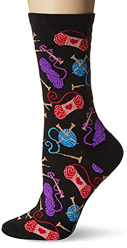 Hot Sox womens Conversation Starter Novelty Crew Casual Sock, Black, 4 10 US