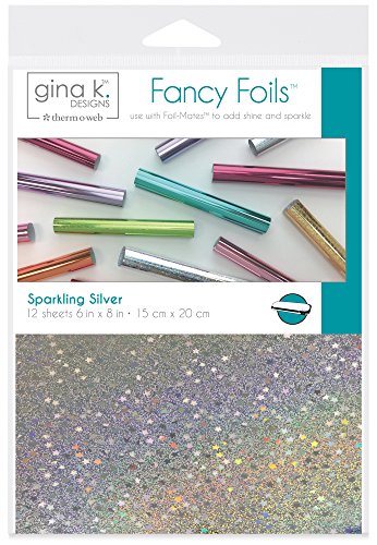 Gina K. Designs for Therm O Web Sparkling Silver Gina K Designs Fancy Foil 6"X8" 12/Pkg, Count