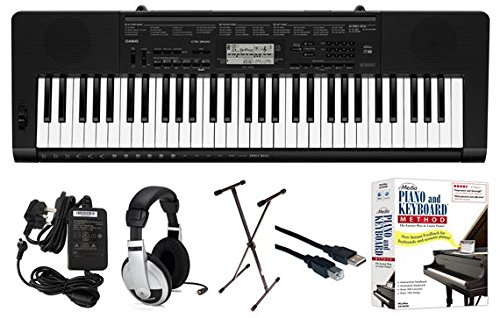 Casio CTK-3500 EPA 61-Key Premium Keyboard Pack with Stand, Headphones, Power Supply, USB Cable & eMedia Instructional Software
