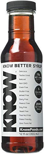 Book Cover KNOW Foods- KNOW Better Maple Syrup,  Keto, Paleo, Sugar Free, Low Calorie, 12 Fluid Ounce