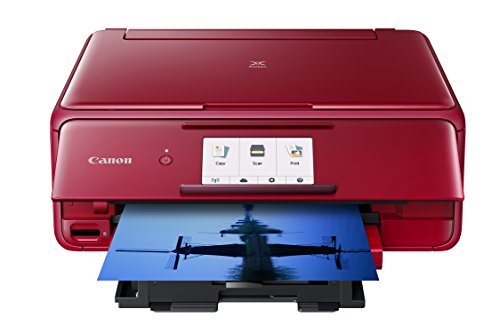 Canon Office Products 2230C042 TS8120 Wireless All-in-One Printer with Scanner and Copier: Mobile and Tablet Printing, with Airprint(TM) and Google Cloud Print Compatible, Red