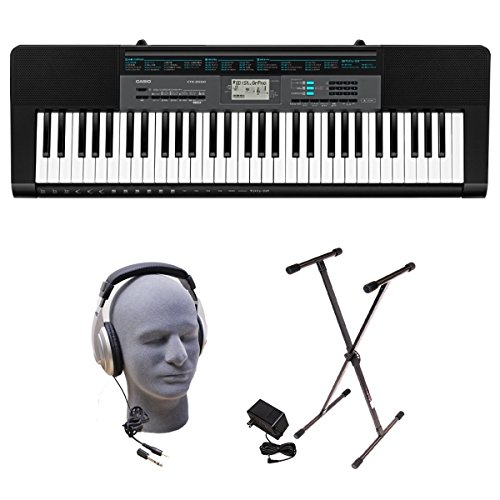 Book Cover Casio CTK-2550 PPK 61-Key Premium Keyboard Pack with Stand, Headphones & Power Supply