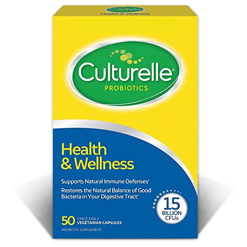 Book Cover Culturelle Health & Wellness Daily Probiotic Supplement For Men & Women, Helps Support Your Immune System, Occasional Diarrhea, Gas & Bloating, 15 Billion CFUs, Non-GMO, 50 Count