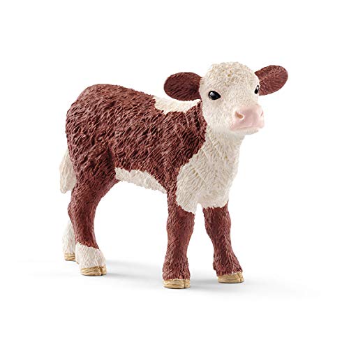 Schleich Hereford Calf Toy Figurine