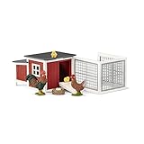 SCHLEICH Farm World 8-Piece Chicken Toy Coop & Farm Animal Toys for Kids and Toddlers Ages 3+ | 42421