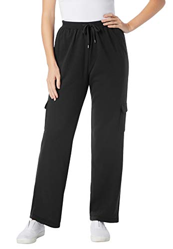 Book Cover Woman Within Women's Plus Size Tall Better Fleece Cargo Sweatpant Pant