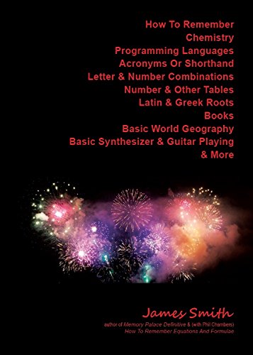 How To Remember Chemistry, Programming Languages, Acronyms/Shorthand, Letter & Number Combinations, Number & Other Tables, Latin & Greek Roots, Books, Basic World Geography, Basic Synthesizer & More