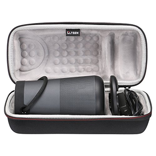 Book Cover LTGEM Travel Protective Case for Bose SoundLink Revolve+ Portable & Long-Lasting Bluetooth 360 Speaker (Fits Charging Cradle, AC Adaptor and USB Cable)