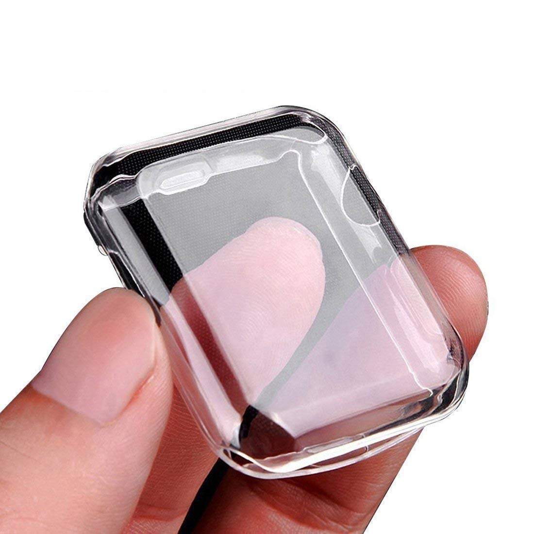 Apple Watch Case 38 mm,Opretty Ultra Slim Watch TPU Screen Protector All-around Protective 0.3mm Hd Clear Ultra-thin Cover for 38mm Apple Watch Series 1