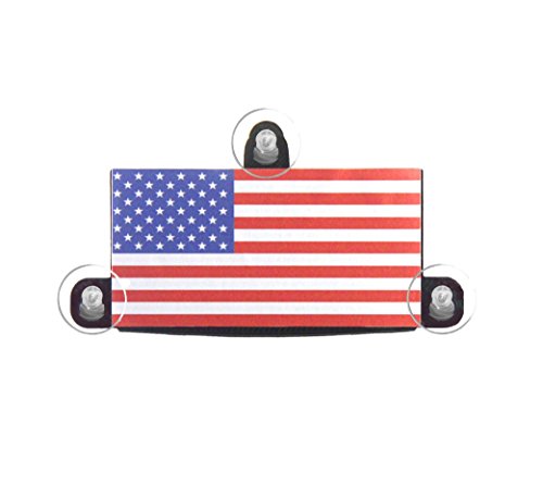 Book Cover Free Thought Designs EZ Pass and I Pass Holder for New Toll Transponders - American Flag - 3 Point Mount (1 Pack)