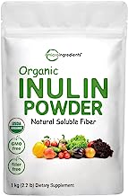 Book Cover Organic Inulin FOS Powder (Jerusalem Artichoke), 2.2 Pounds (35 Ounce), Quick Water Soluble, Prebiotic Intestinal Support for Colon and Gut Health, Natural Fibers for Smoothie & Drinks, Vegan Friendly