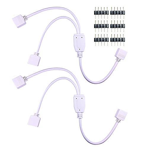 RGBZONEÂ 2Â PackÂ 5Â PinÂ 1Â toÂ 2Â FemaleÂ LEDÂ RGBW/RGBWWÂ SplitterÂ ConnectorÂ CableÂ withÂ 6Â FreeÂ MaleÂ 5Â PinÂ Plugs