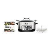 Ninja Auto-iQ Multi/Slow Cooker with 80-Pre-Programmed Auto-iQ Recipes for Searing, Slow Cooking, Baking and Steaming with 6-Quart Nonstick Pot (CS960)