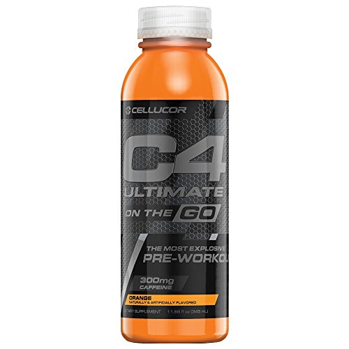 Cellucor C4 Ultimate On The Go Zero Sugar Pre Workout Drink, Energy Drink + Beta Alanine, Orange, 11.66 Ounce Bottles (Pack of 12)