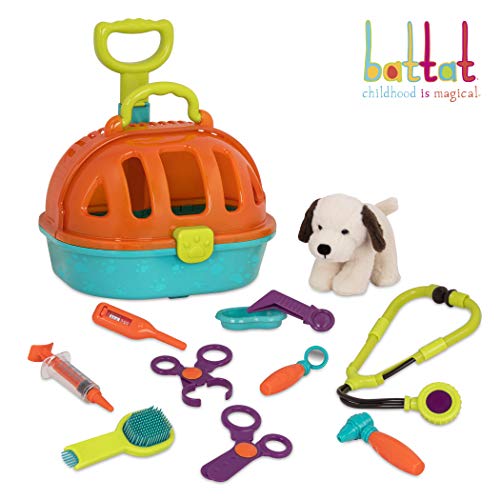Battat - Pup & Go Vet Carrier - Rolling Pet Carrier with Plush Dog for Children Aged 3+ (12pcs)