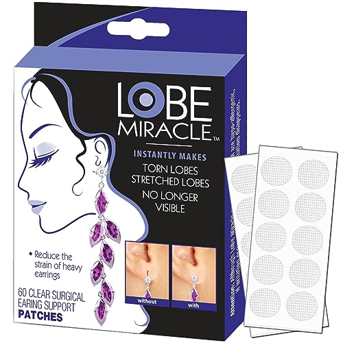Book Cover Lobe Miracle Ear Lobe Support Patches, 60 Count