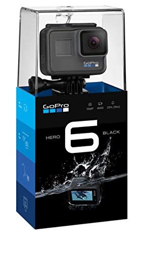 GoPro HERO6 Black - Waterproof Digital Action Camera for Travel with Touch Screen 4K HD Video 12MP Photos