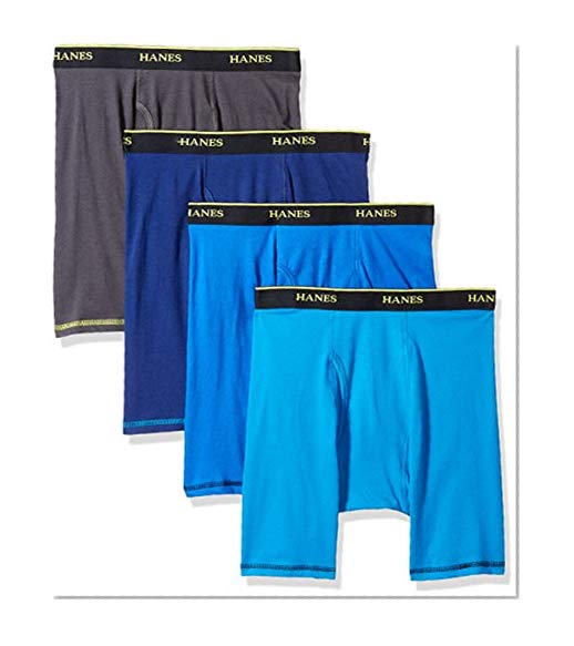 Hanes Men's 4-Pack Cool Comfort Breathable Mesh Long Leg Boxer Brief