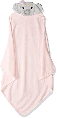 Little Treasure Animal Face Hooded Towel, Blossom Elephant