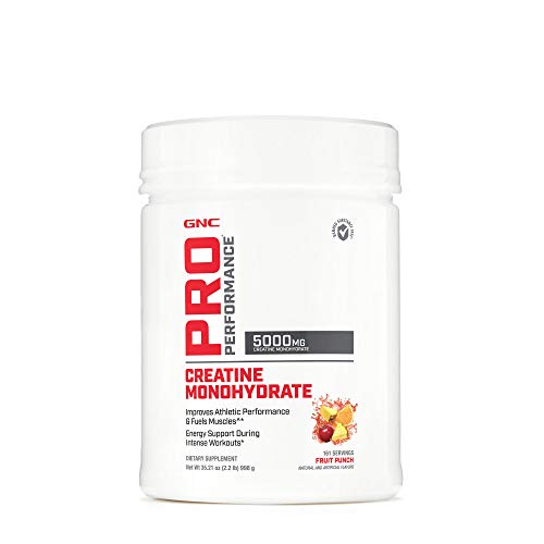GNC Pro Performance Creatine Monohydrate - Fruit Punch, 161 Servings, Improves Athletic Performance and Fuels Muscles